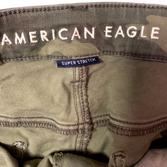 American Eagles Super Stretch Women’s Jeggins Size 14 Short camouflage green Y2K - Picture 4 of 12